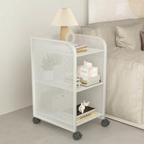 Mobile side ultra-narrow bedside table bedside gap storage rack iron small bedroom mini sofa side table