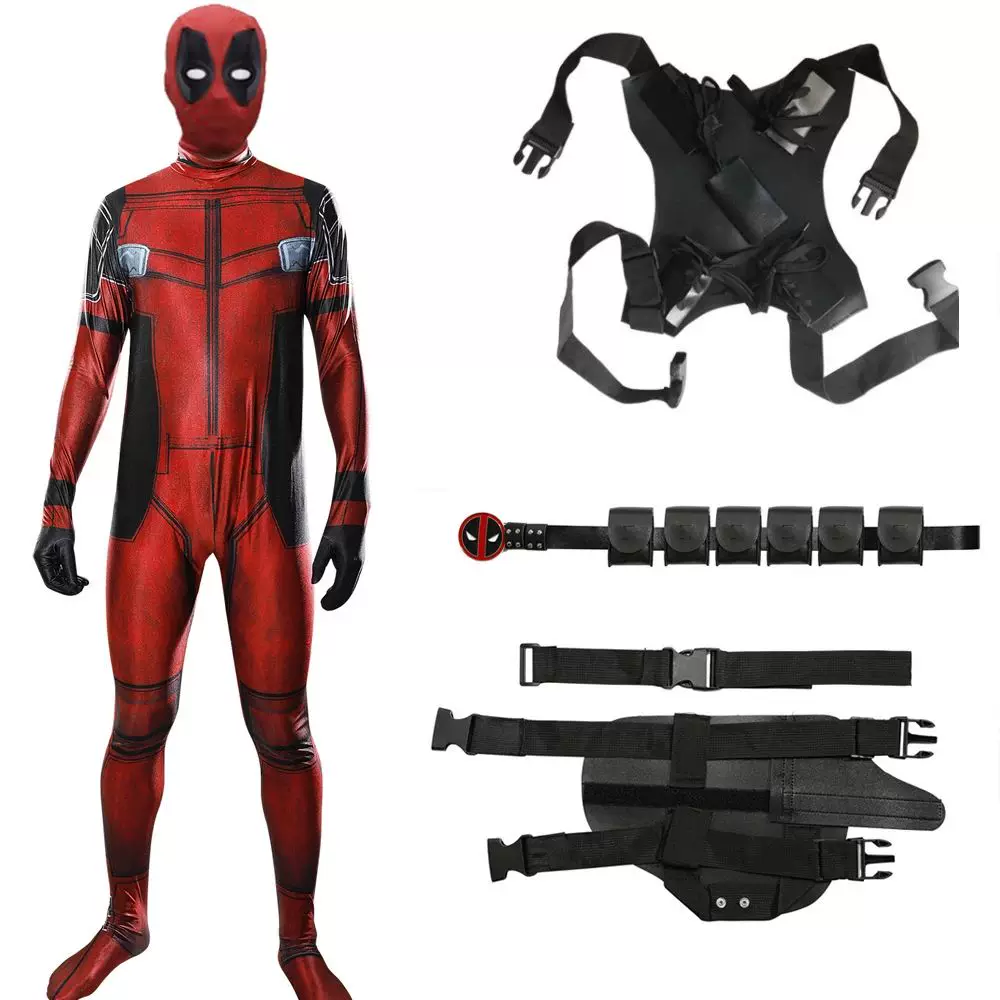 Аниме костюм супергероя для детей и взрослых: Deadpool костюм-одеяние