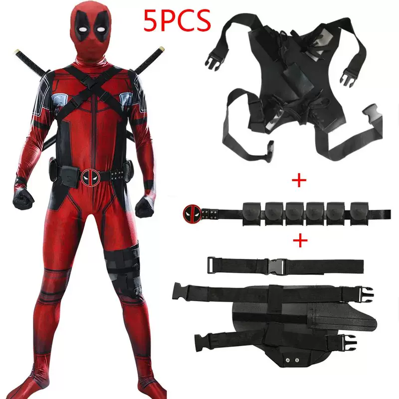 Аниме костюм супергероя для детей и взрослых: Deadpool костюм-одеяние