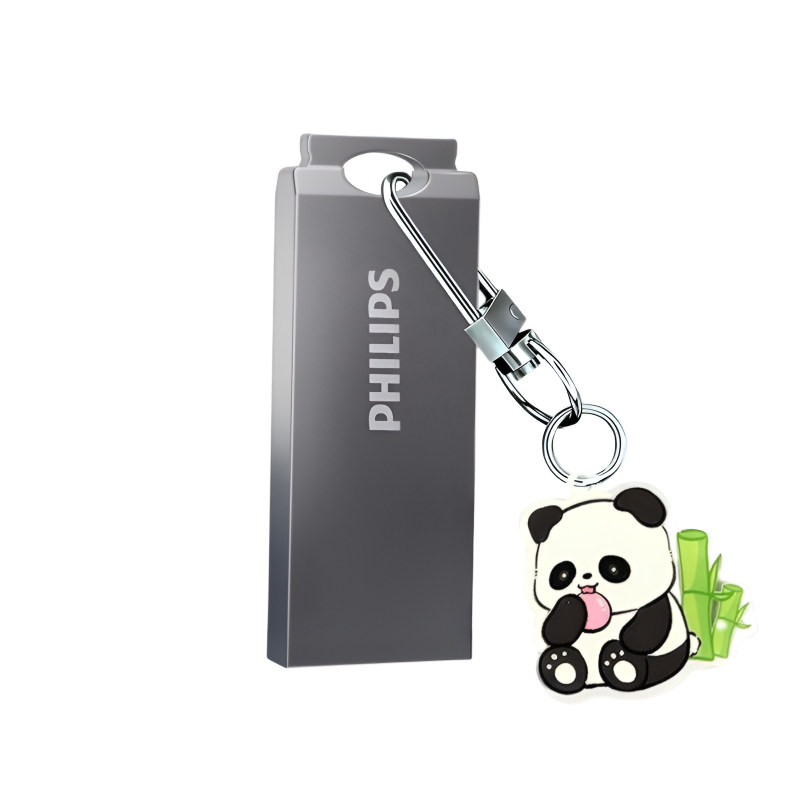 Philips USB Flash Drive, High-Quality Appearance, 128g Storage, Fat32, Metal Mini, for Girls, Computer, Mobile Phone, Type-C, Car Use