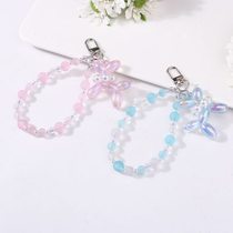 New sweet and cute candy color bubble dog acrylic beaded keychain bag camera mobile phone decorative pendant