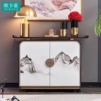 New Chinese style entrance cabinet light luxury solid wood entrance cabinet hall cabinet partition cabinet decorative storage cabinet large capacity shoe cabinet
