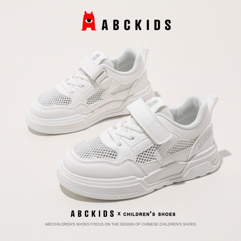 ABCkids/ детская обувь для мальчиков, летняя белая обувь для девочек, детская обувь с дышащей сеткой, молодежная спортивная обувь