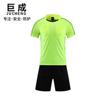 Jucheng uniforme darbitre de football costume à manches courtes équipement darbitre dentraînement de match de football respirant absorbant la sueur numéro imprimé personnalisé