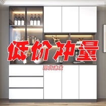 Sideboard high cabinet glass door modern simple light luxury living room restaurant household tea and wine cabinet storage storage cabinet