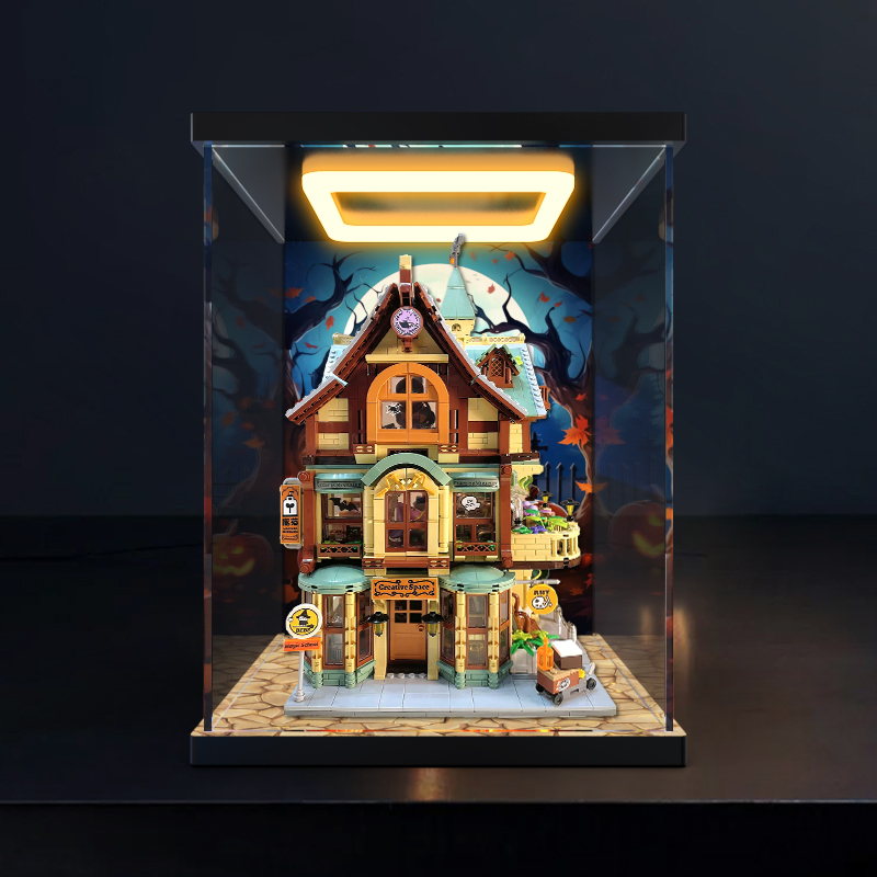Suitable for Toptoy Little Parrot Bebe Magic Fantasy Academy Building Block Toy Light Dust Cover High-Definition Display Box