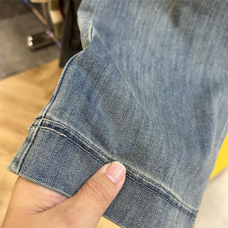 景可丹阔腿牛仔九分裤女春季25年新款韩版休闲宽松百搭高腰直筒裤详情11