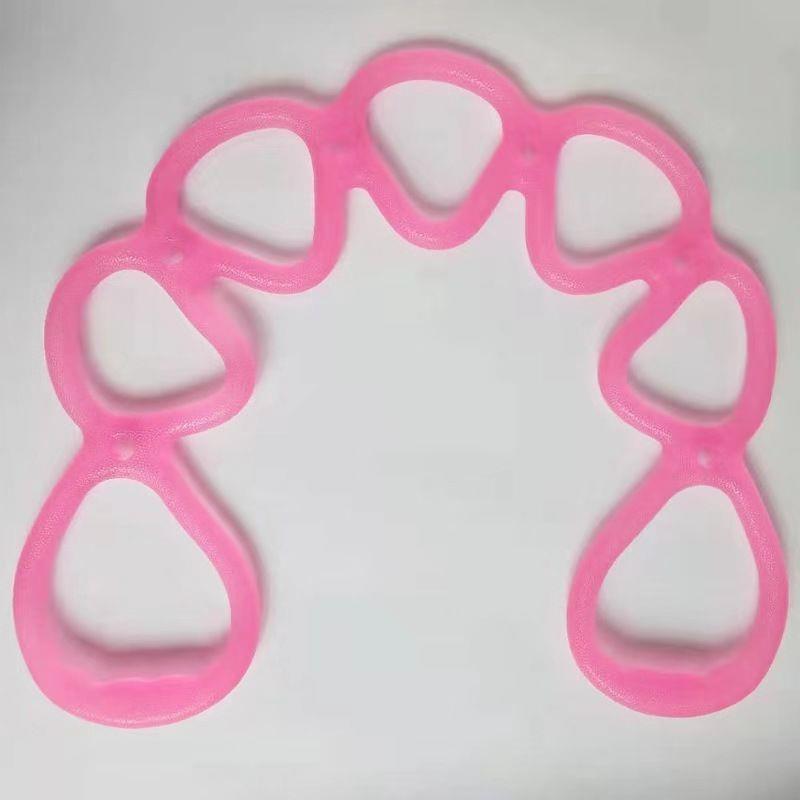 Yoga Jelly Elastic Band with Seven-Hole Interlocking Elastic Rope Tensioner for Women, Silicone Resistance Band for Back Exercises