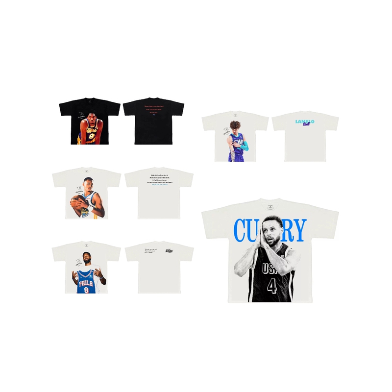 Star Player Collection Printed Short-Sleeve T-Shirt, Heavyweight 280g Pure Cotton, Kangli Direct Printing, Kobe, Poole, Paul George Star Player Collection Printed Short-Sleeve T-Shirt, Heavyweight 280g Pure Cotton, Kangli Direct Printing, Kobe, Poole, Paul George