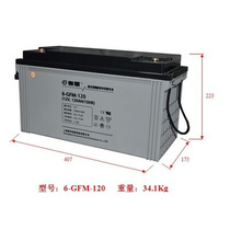 Fuhua battery 12V120AH lead-acid battery 6-GFM-120 street light monitoring UPS computer room base station solar