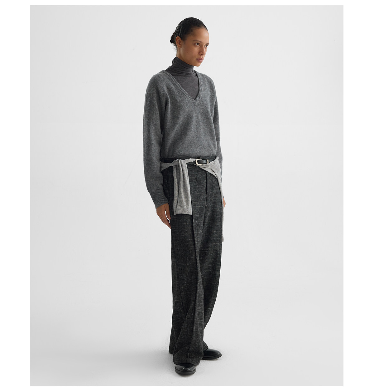 Slight Vogue Wool-Blend Double-Pleat Straight-Leg Trousers