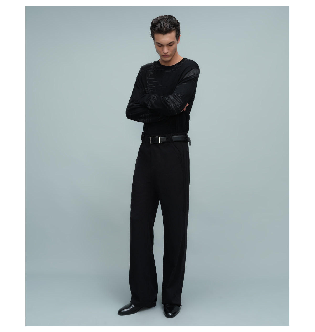 Slight Vogue Straight-Leg Wool Trousers