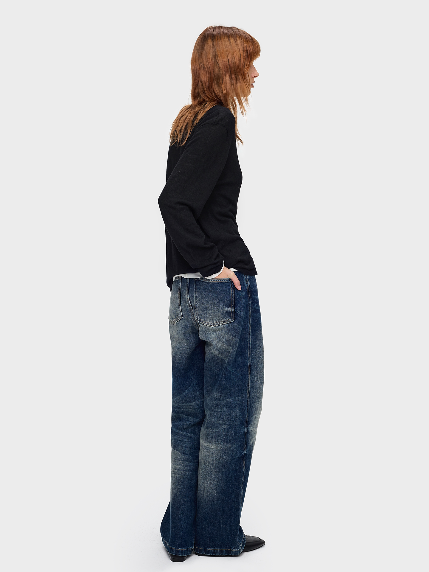 Slight Vogue Wool Braided Tie-Front Knit T-Shirt