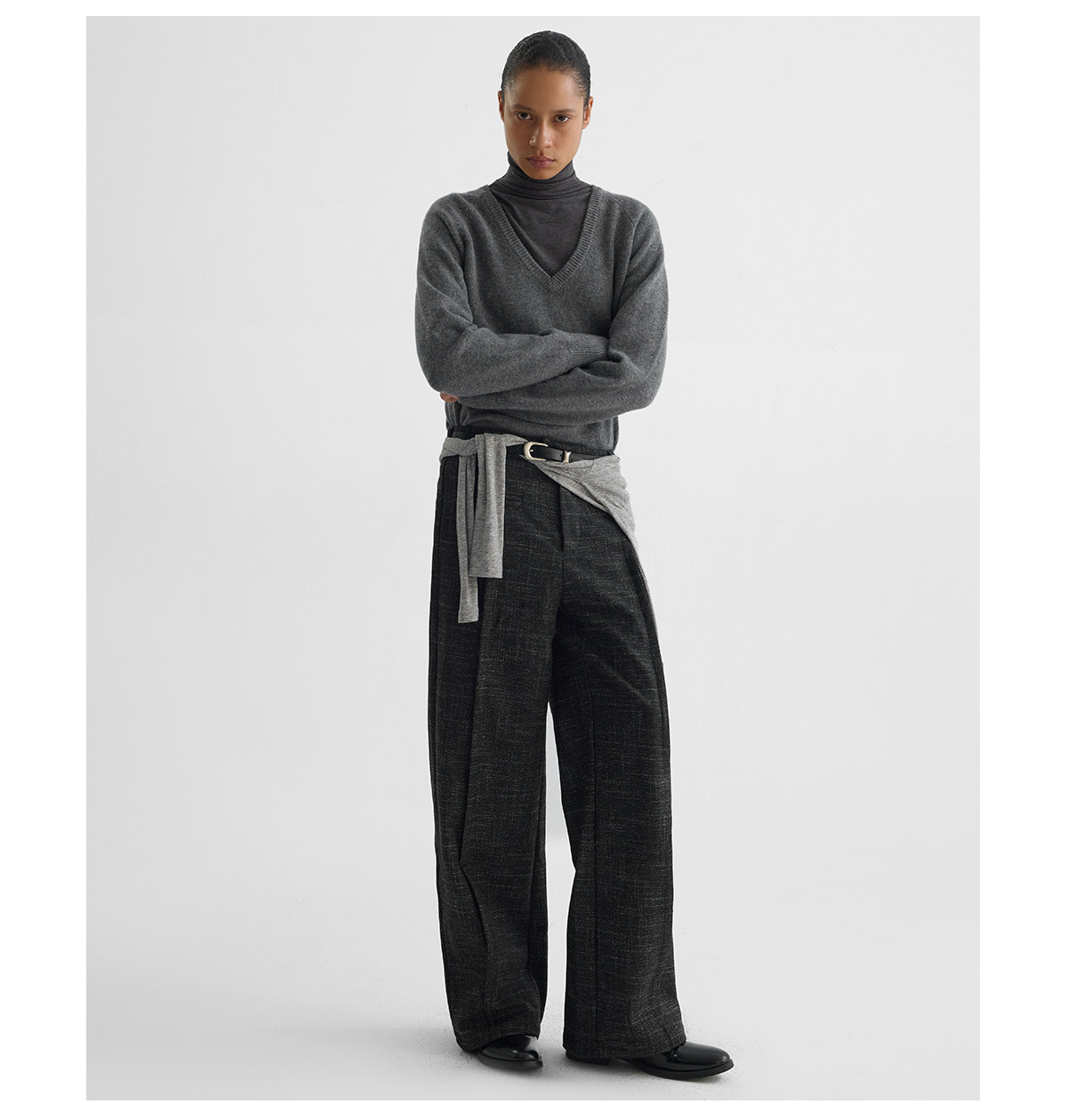 Slight Vogue Wool-Blend Double-Pleat Straight-Leg Trousers