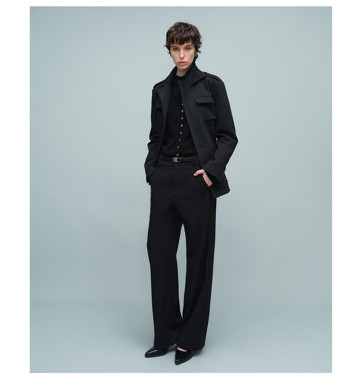 Slight Vogue Straight-Leg Wool Trousers