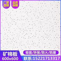 2024 Mineral Wool Board Ceiling Office Factory Shopping Mall Installation Customized Ceiling Sound-Absorbing 600*600 Painted Light Steel