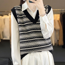2024 spring womens knitted wool vest pullover vest vest