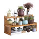 Nanzhu desktop succulent flower stand office windowsill succulent mini multi-layer storage rack ໄມ້ແຂງ potted rack