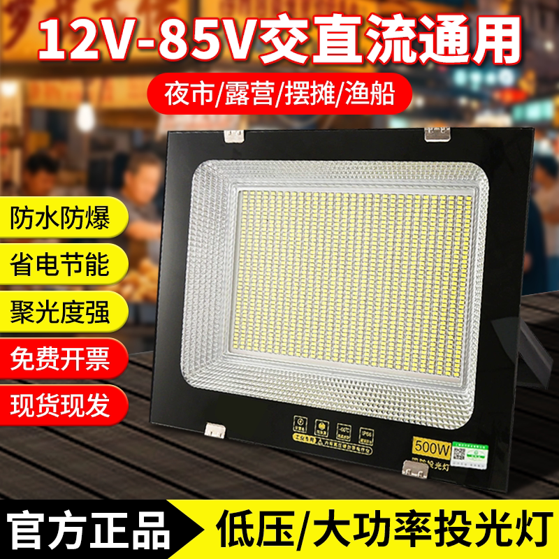Led Low-Voltage Floodlight Outdoor Waterproof Battery Street Stall Projection Light 12V24V36V Marine Dc Battery 300W Led Low-Voltage Floodlight Outdoor Waterproof Battery Street Stall Projection Light 12V24V36V Marine Dc Battery 300W