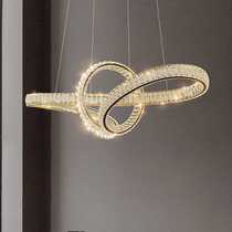 Light luxury restaurant lamp modern villa art design ribbon crystal lamp personalized atmospheric bar island decorative lighting