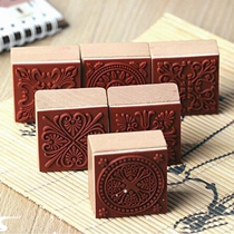 diy wooden rubber stamp for scraping assorted retro vint