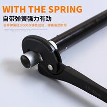 Self-tightening multi-purpose wrench multi-functional double-headed manual fast large open ratchet wrench with spring and labor-saving wrench