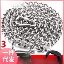 304 stainless steel dog chain collar anti-bite dog leash thickened medium and large dog leash dog iron chain
