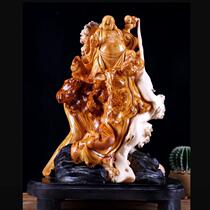 Taihang Thuja root carving wood carving ornaments handle pieces bracelets coffee table large living room God of Wealth Guanyin longevity star crafts