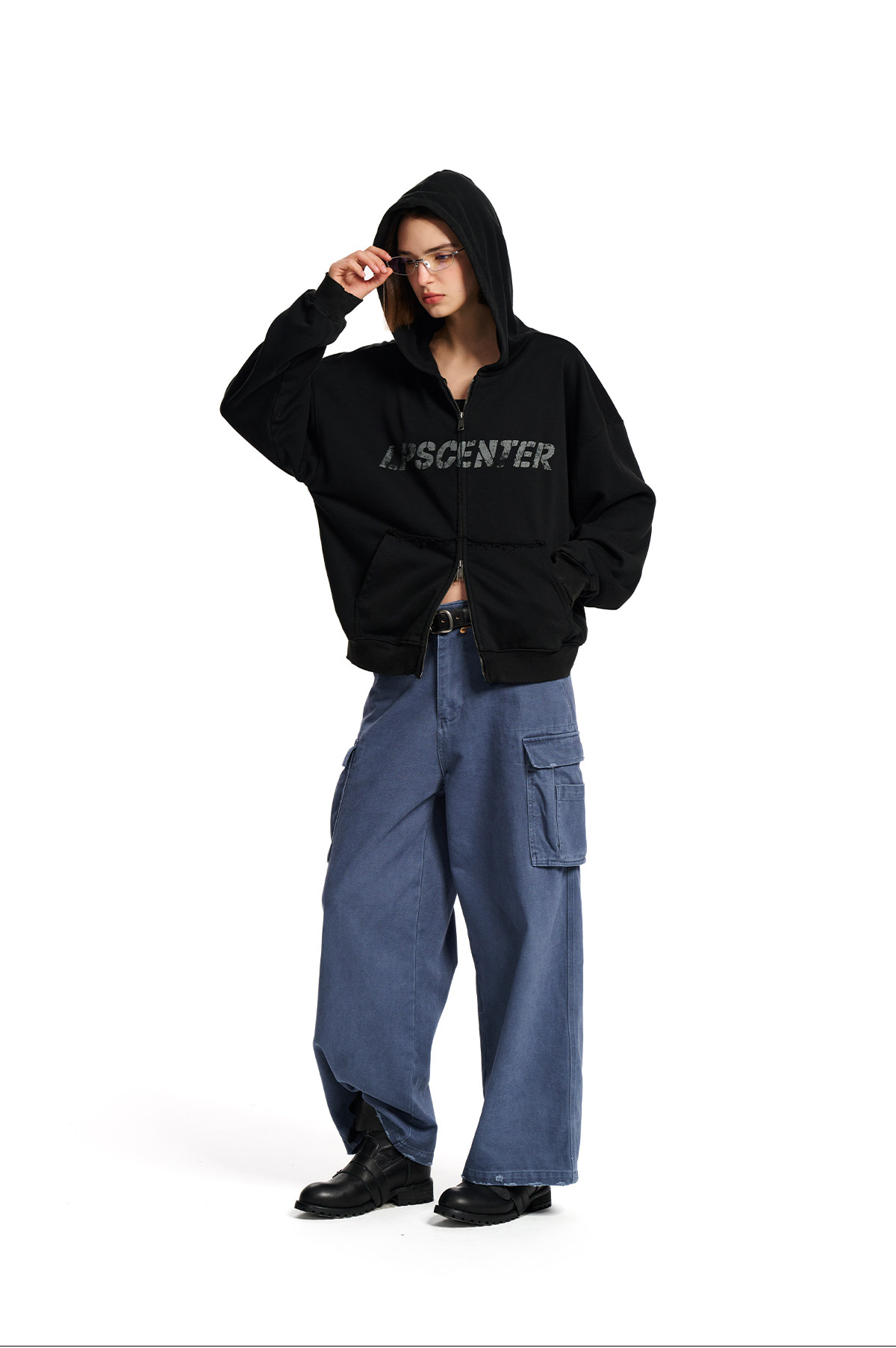 Loopsoon Double-Layer Zip-Up Hoodie