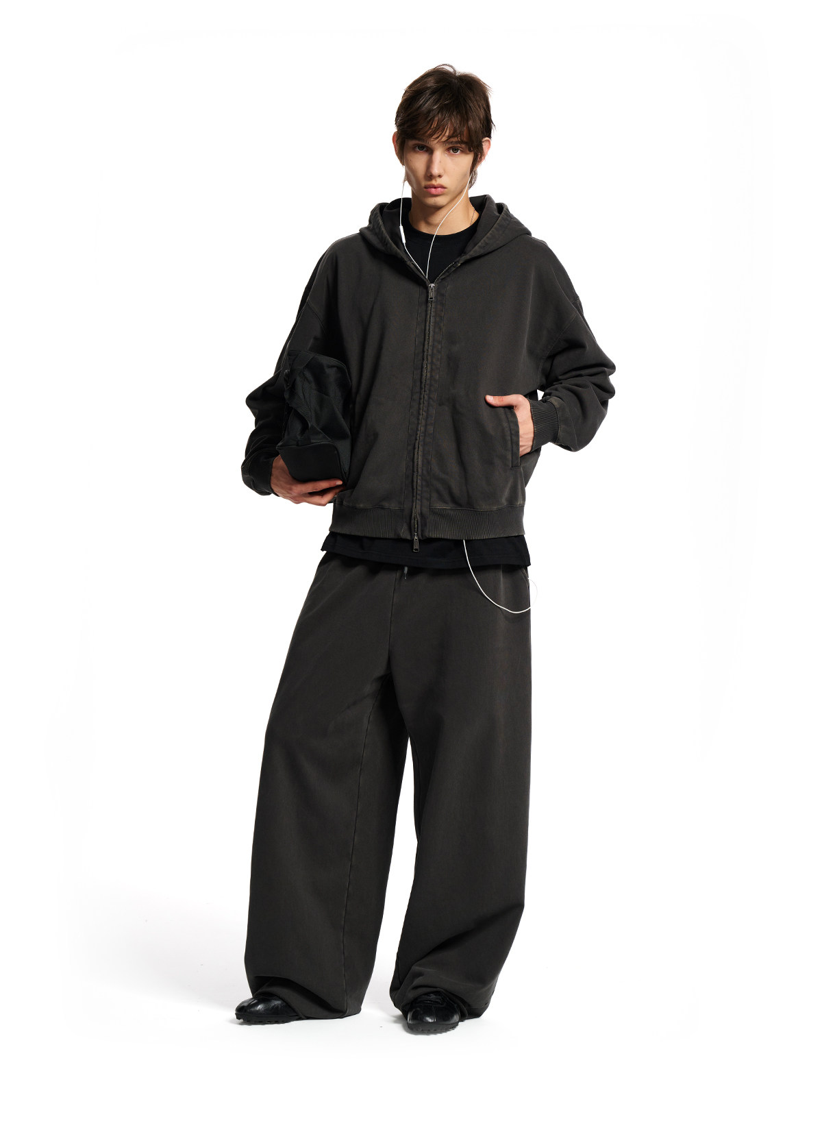 Loopsoon Washed Zip-Up Hoodie
