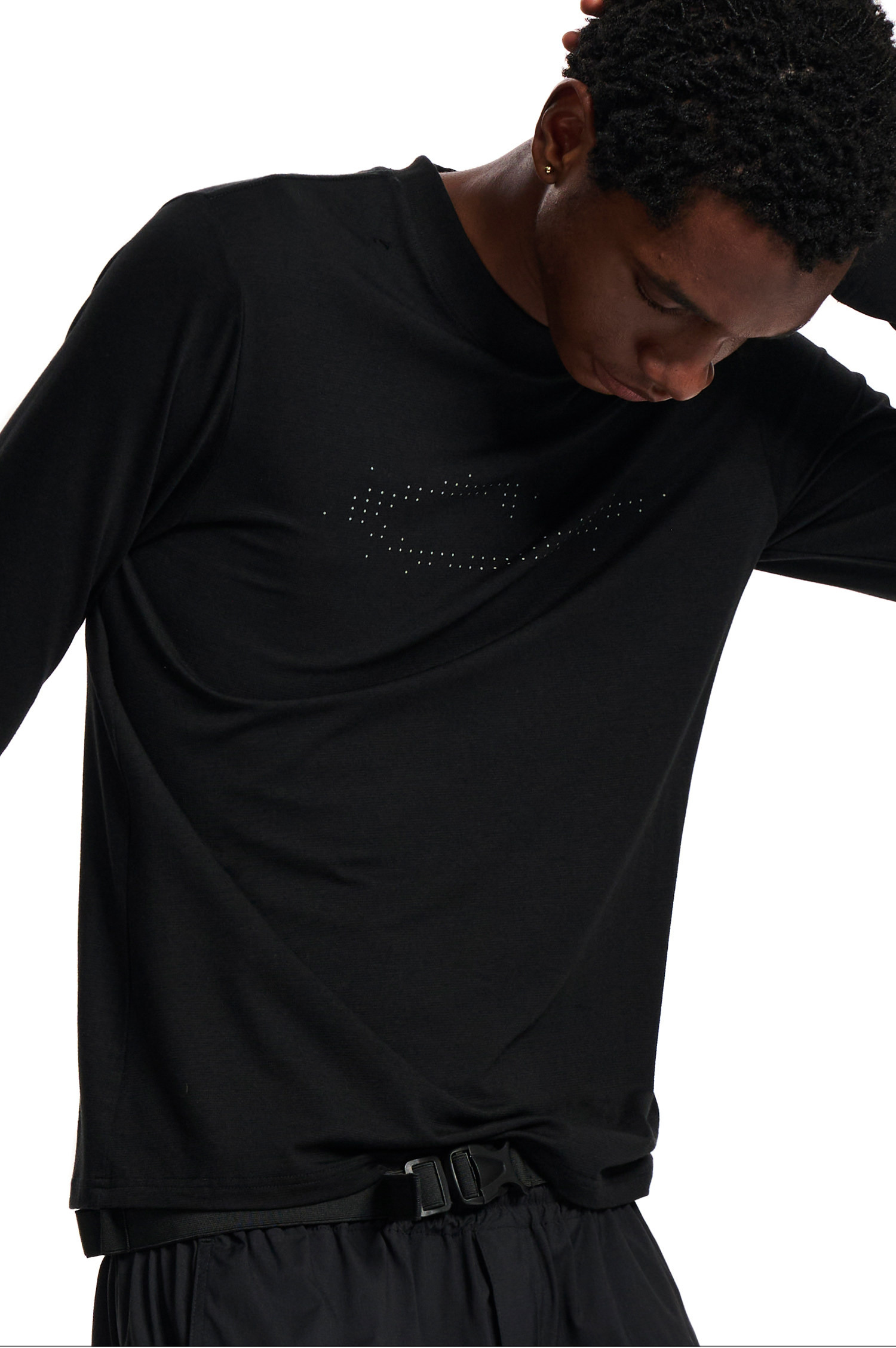Loopsoon Distressed Relaxed Long-Sleeve Tee