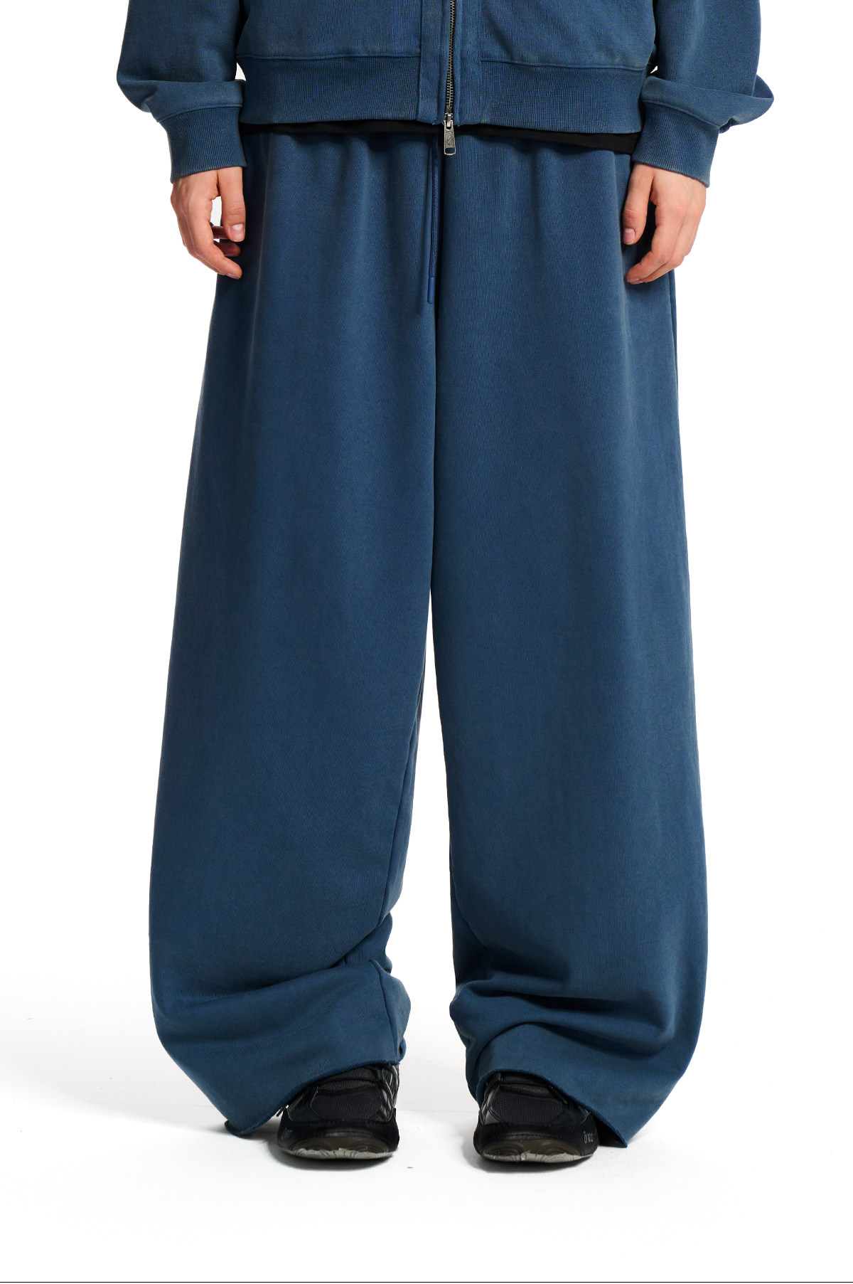 Loopsoon Washed Drawstring Wide-Leg Sweatpants