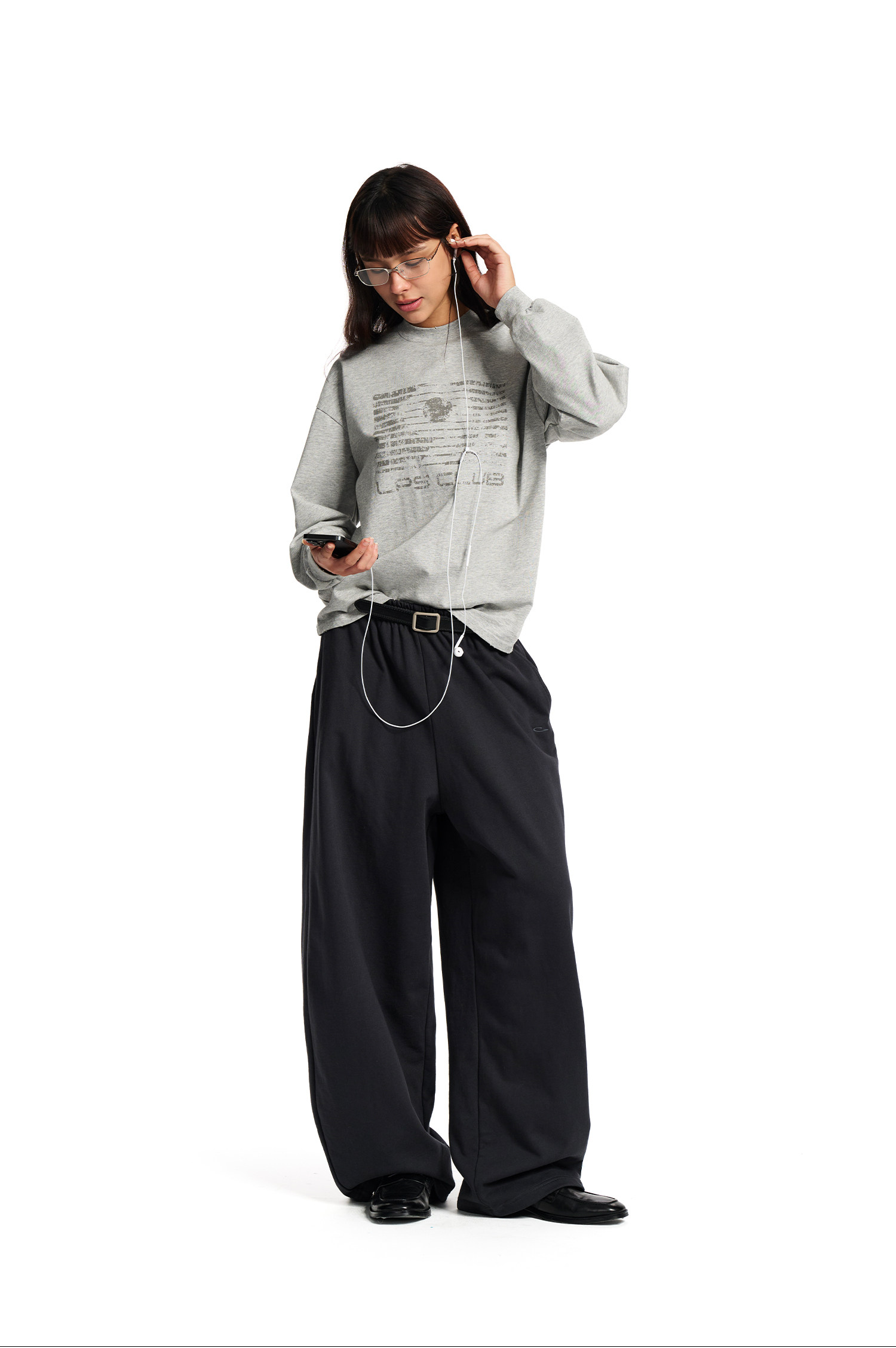 Loopsoon Wide-Leg Straight Sweatpants