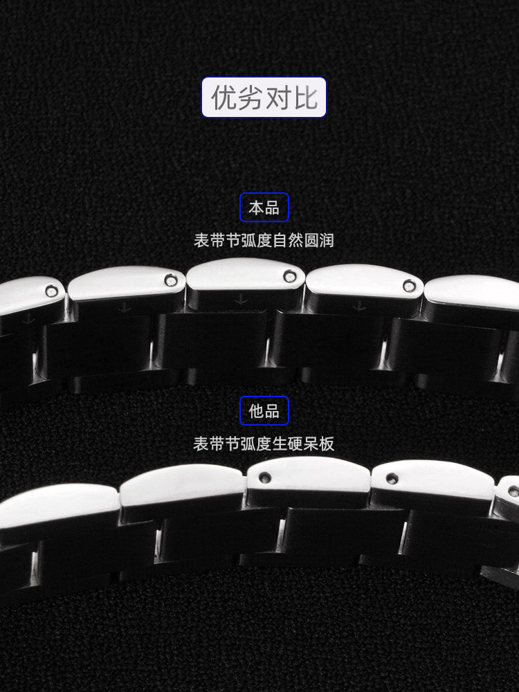 Replacement Longines Conquest Watch Strap Steel Band Original New Diving Steel Strap L3.781.4 Men's L3.782.4