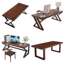 Computer desk calligraphy table home desk chair simple solid wood desk table long table for live broadcast Chinese style adult
