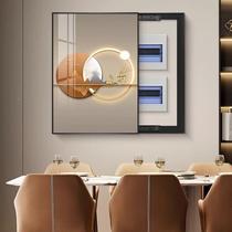 Light luxury electric meter box decorative painting vertical version modern and simple living room blocking electric switch box switch no punching restaurant hanging painting