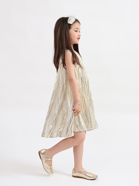 [Golden Stripes] Muakids Kidsren's Clothing Summer Kidsren's Mesh Dress Girls 2026 New A-Line Skirt — 4