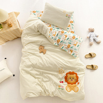 Coque de jardin denfants de coton pur Trois ensembles de tous-coton enfants couronnés de six sets lunchs Bébés Nap Crib Bédage de lit