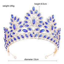 Big Baroque Crystal Tiaras Wedding Crown for Brides Women Ha