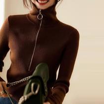 Word-of-mouth light luxury 120s fine Yangzi yarn half-zip wool knitted top ZY666160AG