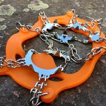 Outdoor crampons 19 teeth stainless steel snow non-slip shoe cover snow claw rock climbing equipment ice grip mountaineering shoe nail chain