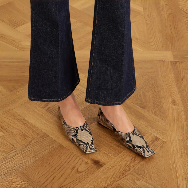 Marlene Ballerina Square Toe Flat Ballet Shoes