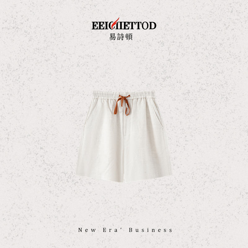 [Exclusive to Luo Miao] Yishidun Summer Tencel Linen Casual Shorts B255-Kn1848