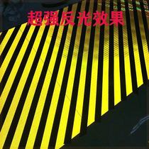 3M super-strength high-speed tunnel facade marking traffic reflective strips warning Class IV yellow and black aluminum-based twill reflective film
