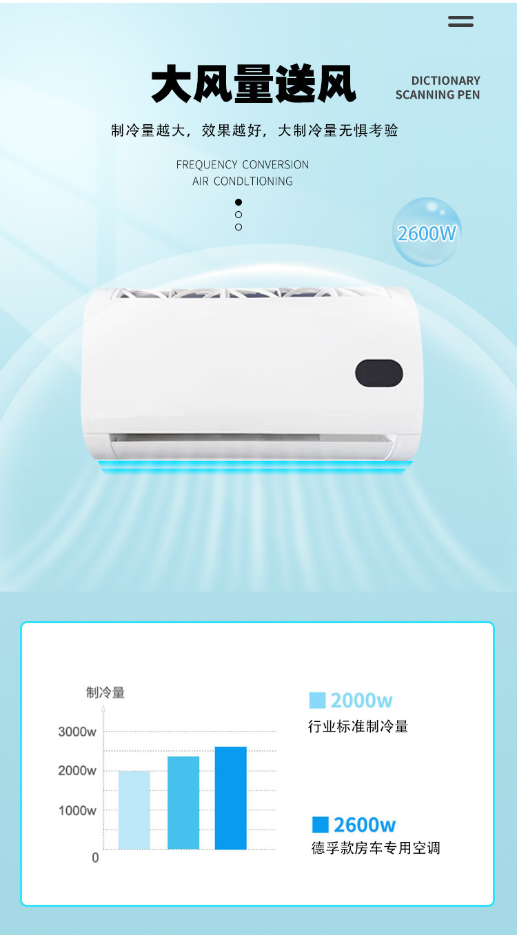 Rv Silent Parking Air Conditioner 12V Refrigeration Modified Frequency Conversion Hidden 48V Truck Bed Car 24V Car Air Conditioner