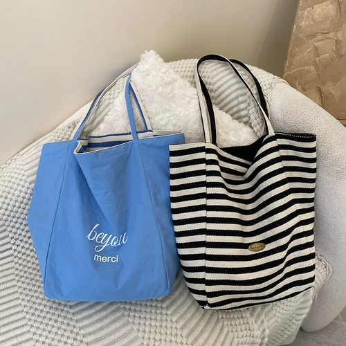 Сумка через плечо, двусторонний шоппер, тканевый мешок, вместительная и большая красная сумка на одно плечо