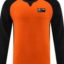 Long-sleeved basketball referee uniform top autumn and winter for men and women printed image dark gray green referee pants not included