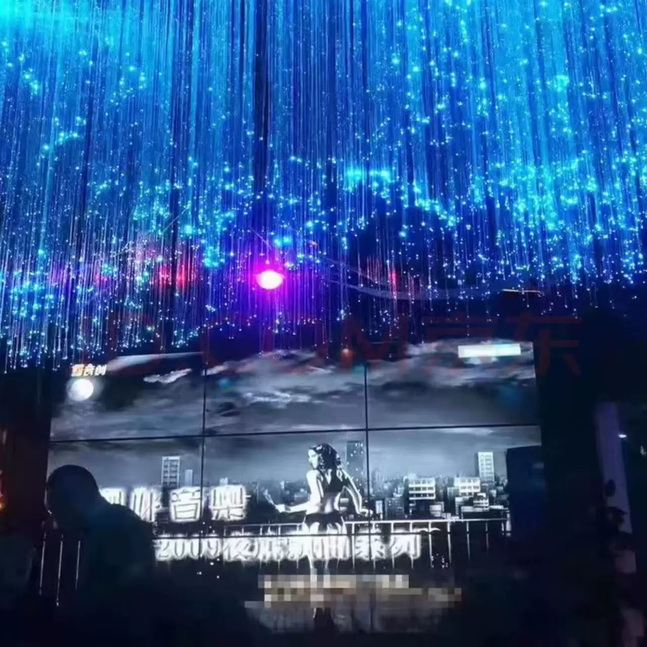创意宴会厅光纤灯网红灯饭厅酒吧星空走廊清吧吊灯星空顶满天星