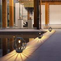 Portable lawn lamp antique garden charging courtyard} floor lamp lantern solar floor lamp Chinese style decoration B&B