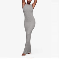 New skims American Kardashian's same style sleeveless vest dress French slim fit hip-hugging suspender long skirt